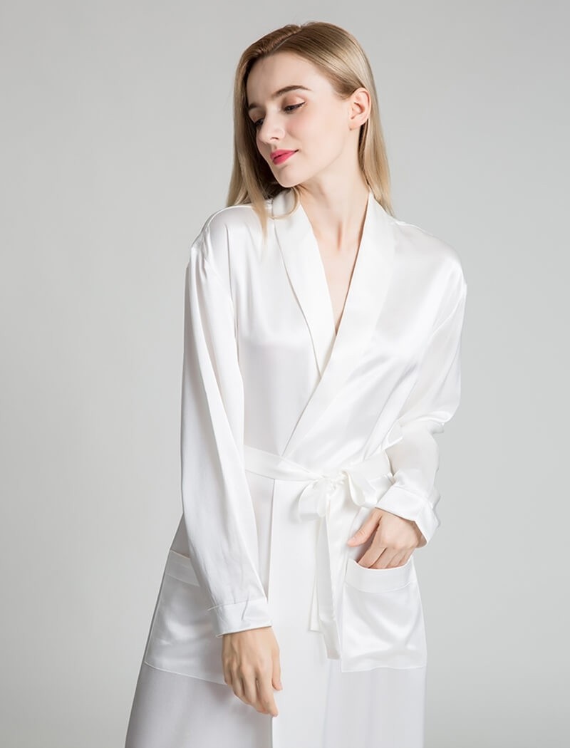 Momme Full Length Silk Robe